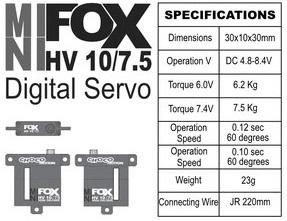FOX HV 10/7.5 - 7.5 kg CHOCOmotion