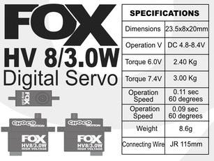 FOX HV 8/3.0 Wing  - 3.0 kg CHOCOmotion